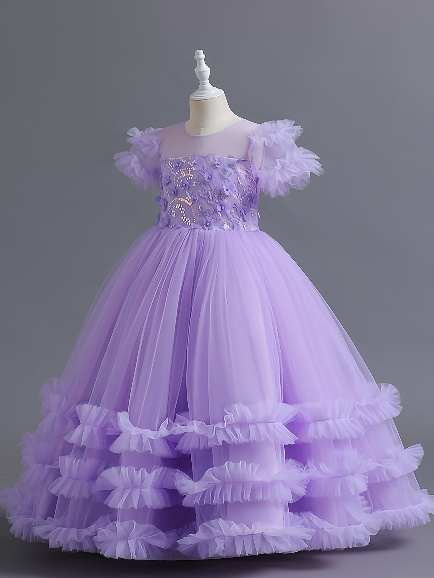 Deep Purple Flower Girl Dresses