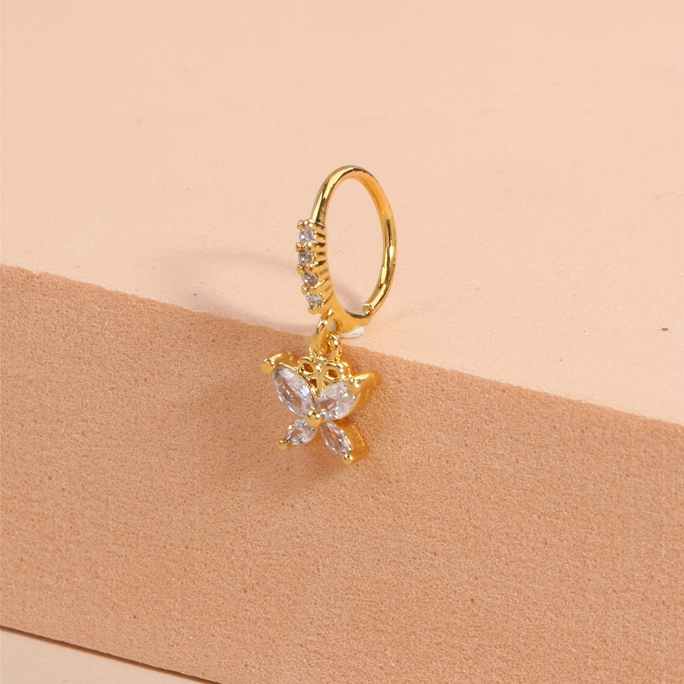 Butterfly Shape Pendant Dangle Nose Hoop Rings for Unisex