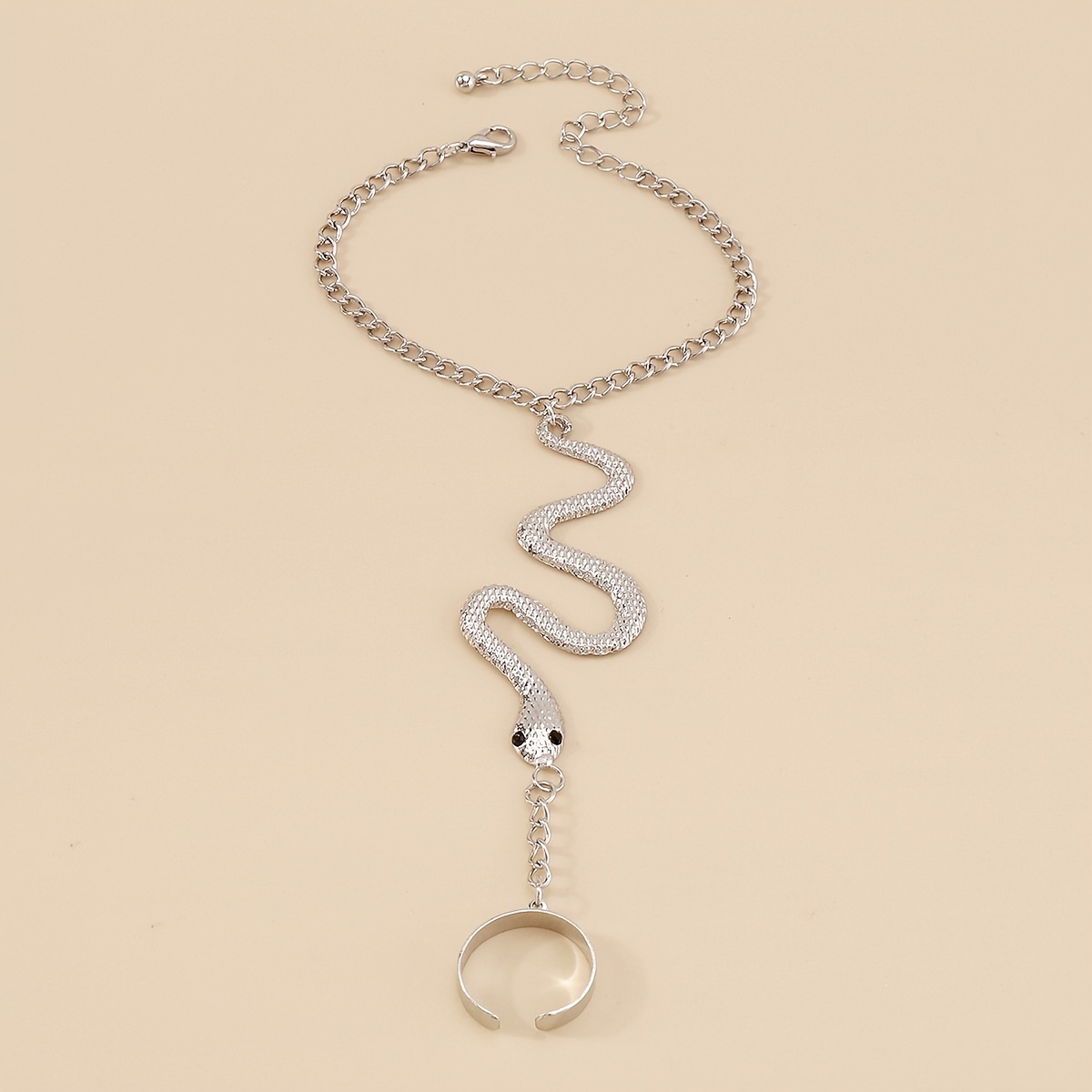 Gothic Exaggerated Snake Link Bracelet for Women