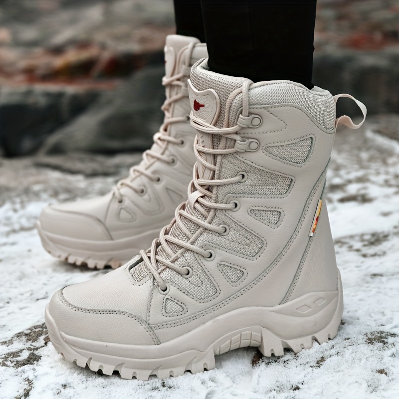 Color Block Waterproof Wear Resistance Hiking Boots Non Slip - Temu