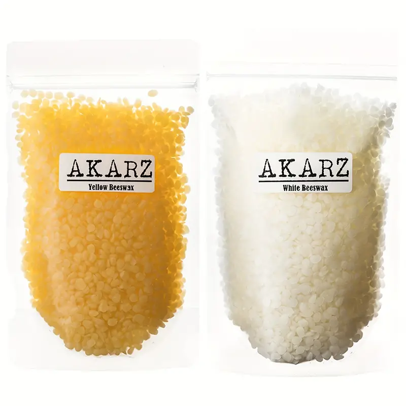 Akarz Natural White / Yellow Beeswax Pastilles For Diy Lip - Temu