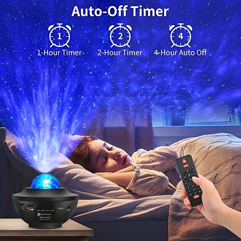 Projector Light, Starry Night Light, Moon Star Nebula Wave Projector With  Touch And Remote Control, Party Light, Bedroom Home Christmas, Halloween,  Thanksgiving Day Gift - Temu