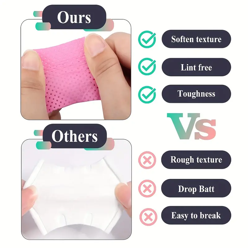 Lint-free Cotton Cloth, Suitable For Eyelash And Nail Cleaning, Glue Wiping  Cloth, Non-woven Wipes, Practical Wiping Tool - Temu Australia