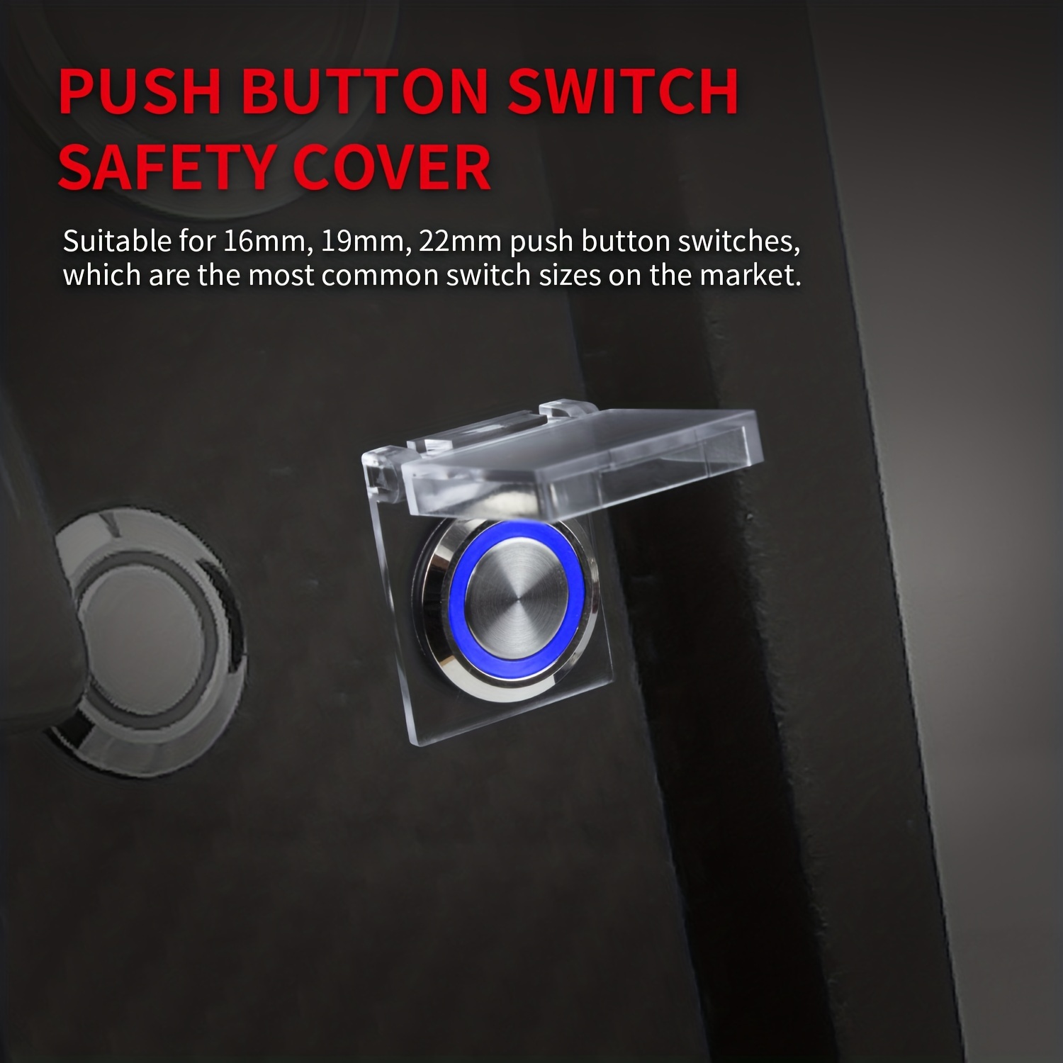 Power Push Button Switch Cover, Dustproof Safety Power Push Button Switch  Cover Protector for 22mm Power Push Button SwitchComputer PC Desktop