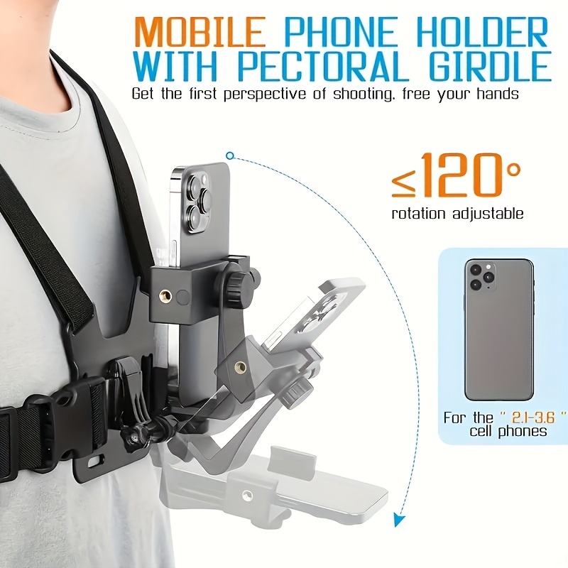 Mobile Phone Chest Support Harness Clip for Mobile Phone and for