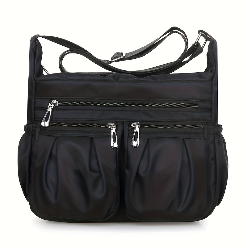 Waterproof Shoulder Bag Casual Nylon Crossbody Bag Middle - Temu