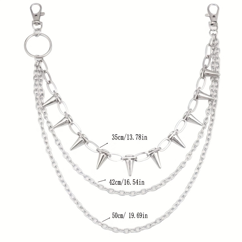 Hip Hop Metal Rivet Waist Chain for Stage Performance