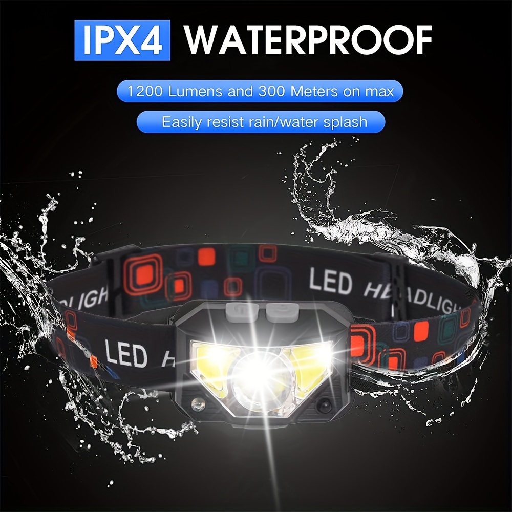 LE Linterna frontal LED recargable, 6 modos, súper brillante, ligera y  cómoda, tasa IPX4, linterna frontal recargable para adultos y niños, cable  USB