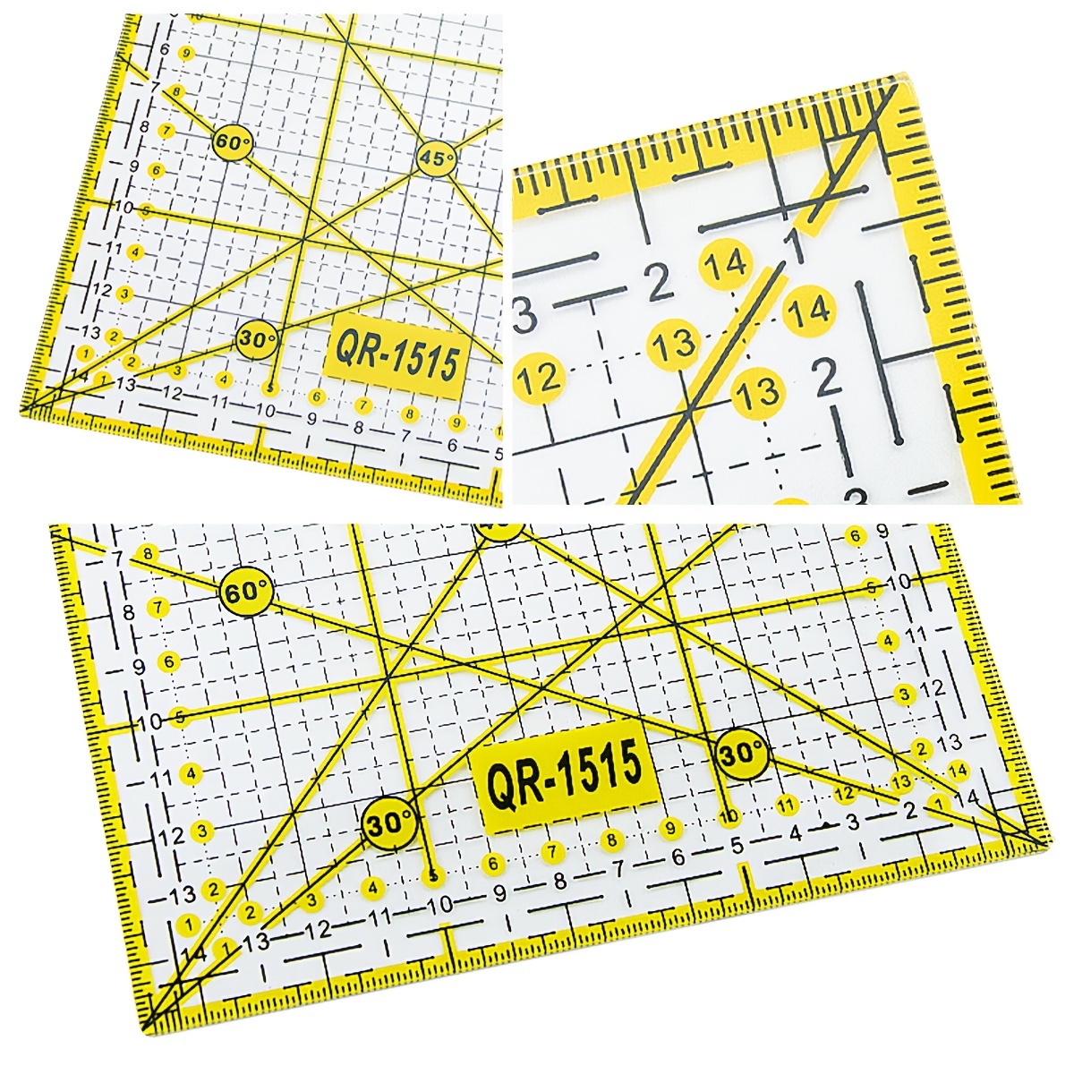 5 In 1 Quilting Rulers Acrylic Square Quilt Cutting Ruler And