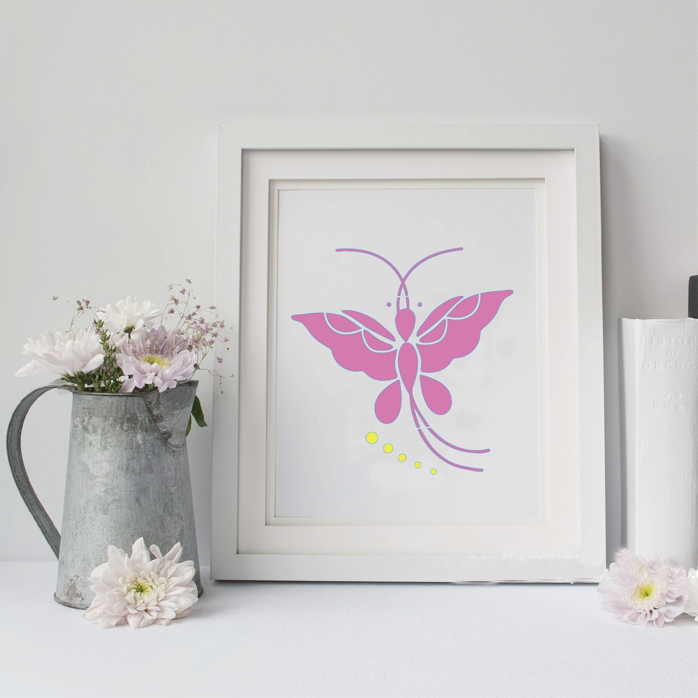 Butterfly Theme Stencils Rose Flower Stencils Reusable - Temu