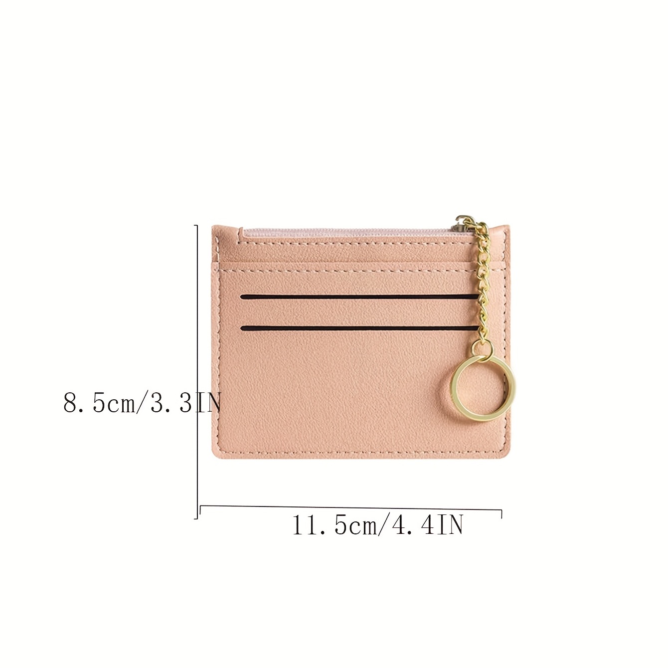 Pink and Brown Tiny Pouch Key Ring Coin Pouch Key Ring 