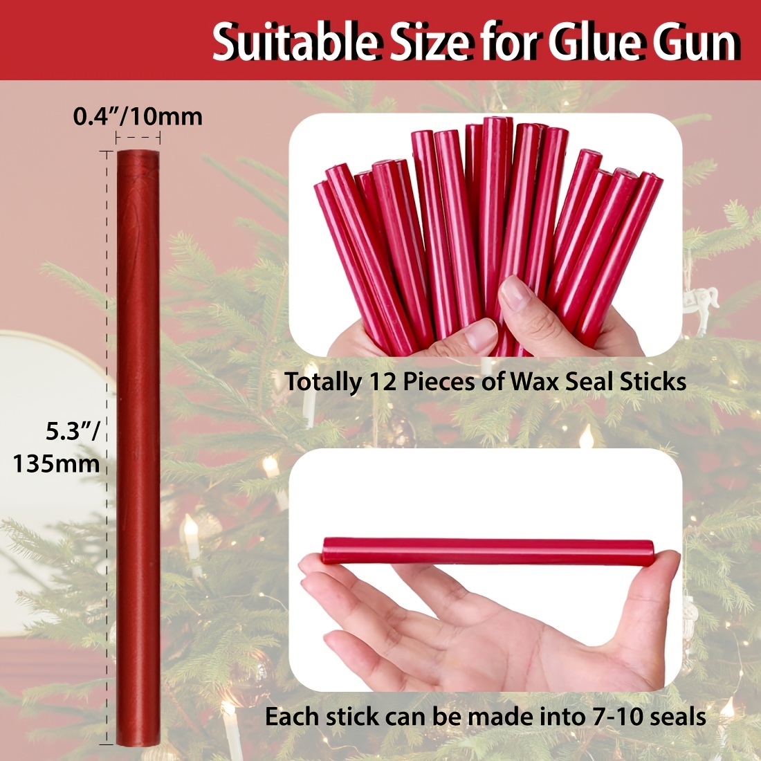 10 Pieces Glue Gun Sealing Wax Sticks for Wax Seal Stamp, Great for Wedding  Invitations, Cards, Envelopes 