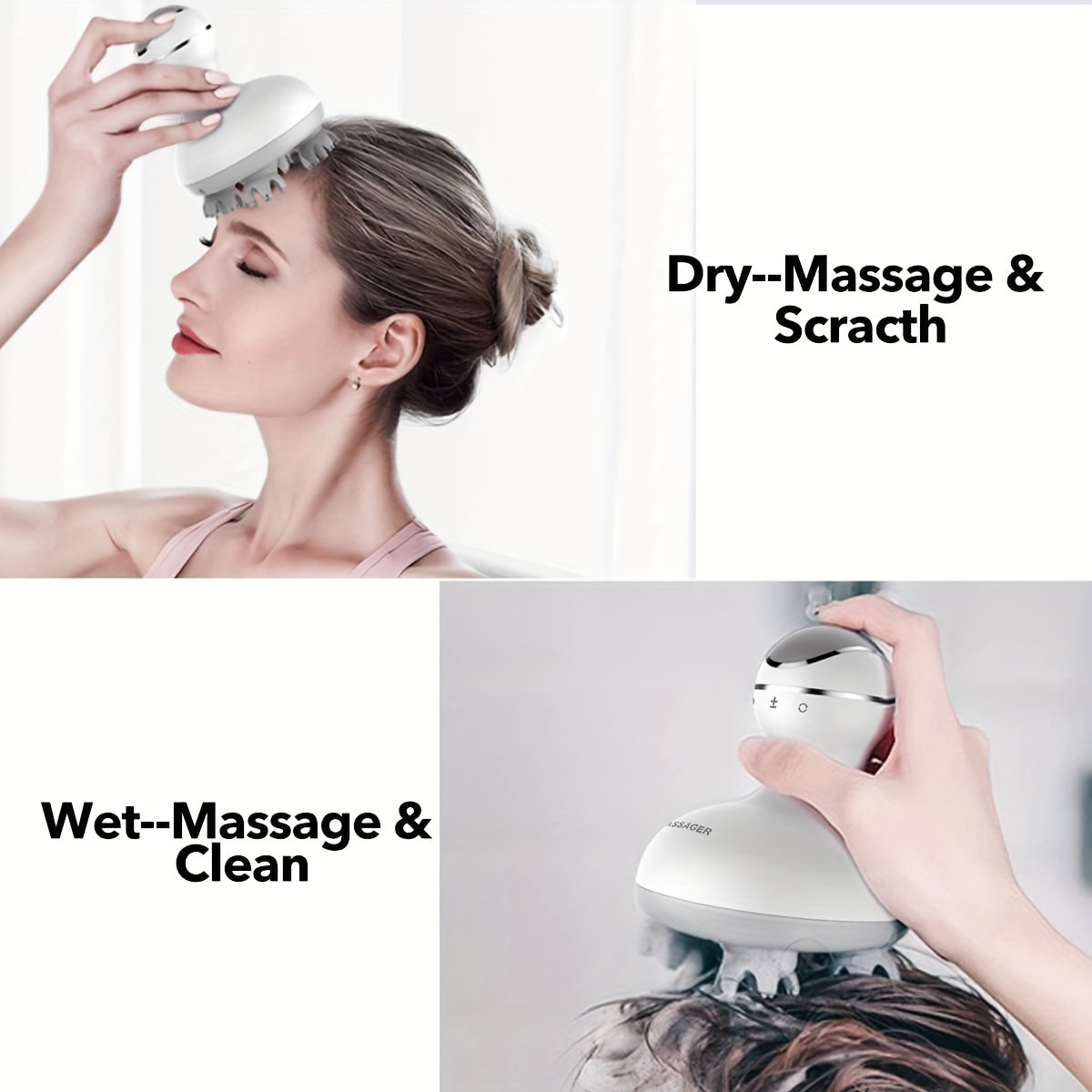 Comfier Electric Cordless Hair Scalp Massager with Kneading 84 Massage Nodes, Handheld Portable Head Scratcher Massager for Hair