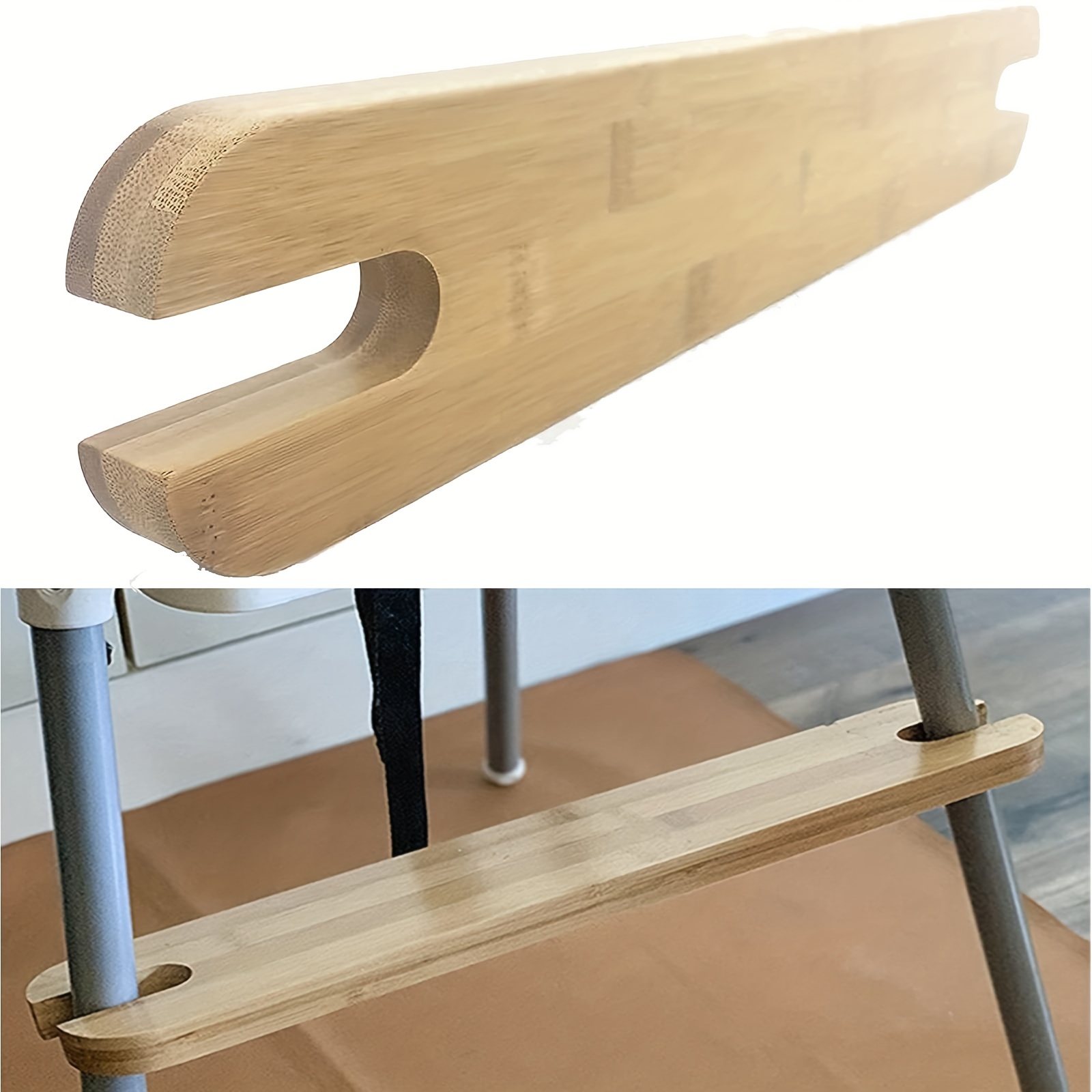 Impresa Bamboo Foot Rest for IKEA High Chair Accessories (Beige)