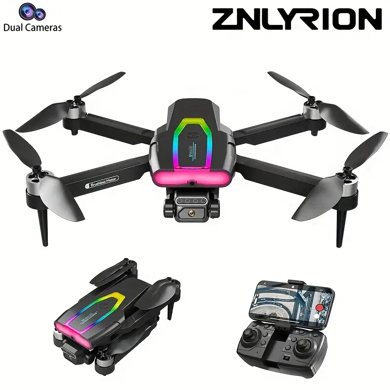 With 2 Batteries F199 Drone With Dual HD Electric Camera, Optical Flow  Positioning, Smart Obstacle Avoidance, Wind-Resistant, Stable  Flight.Perfect Fo