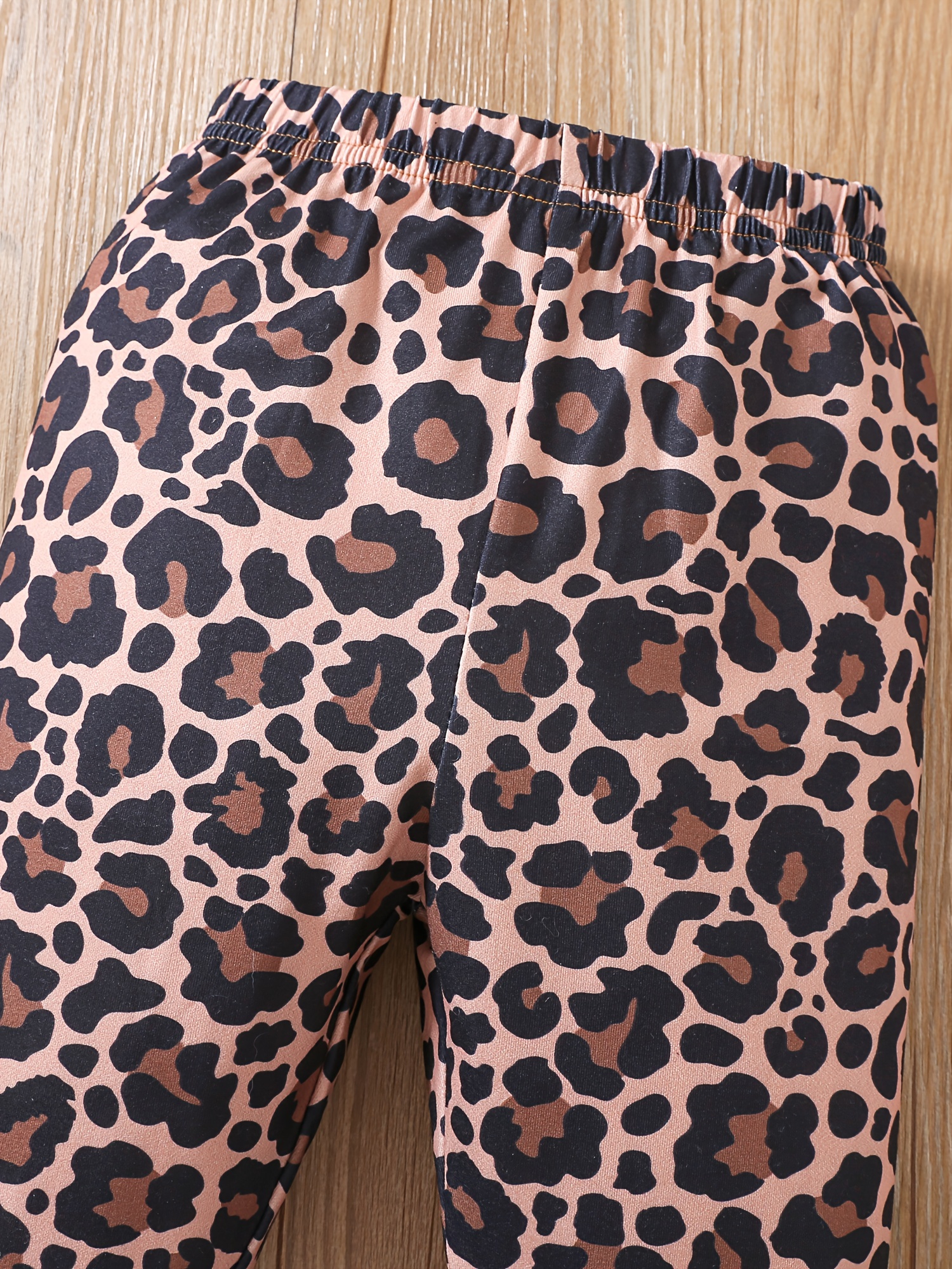 Girls' Cozy Embroidered Hoodie Leopard Print Pants Set Long Sleeve,  Casual Fall/Winter Outfit Outdoor