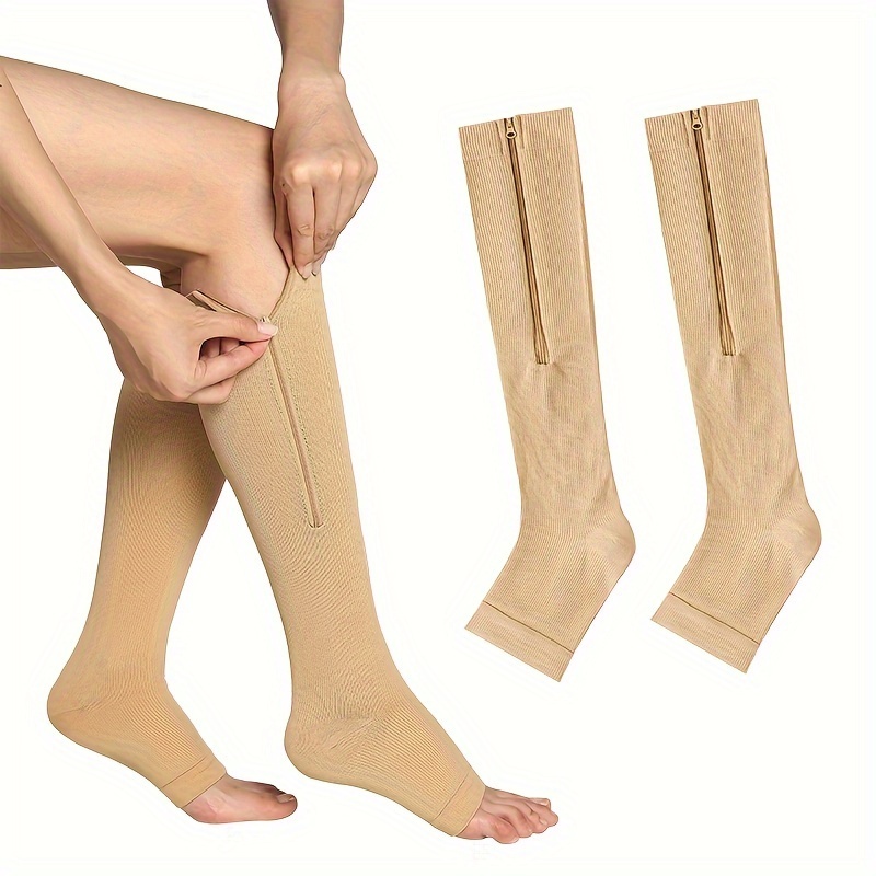 Compression Socks Two Styles Available:zipper Style Non - Temu Canada