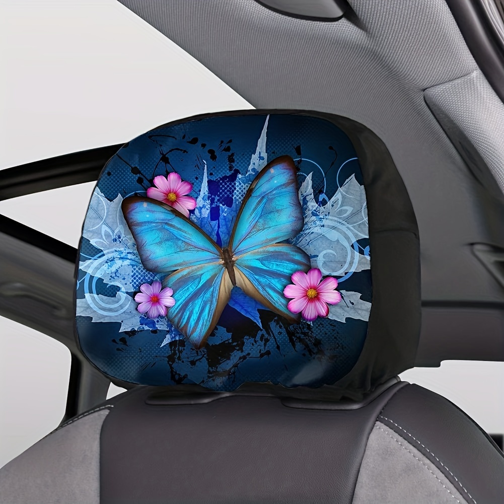 Cool Funny Polyester Car Seat Headrest Cover, Three-hole Mask Pillowcase, Car  Interior Decoration Accessories, Warm Mask Headcover - Temu Italy