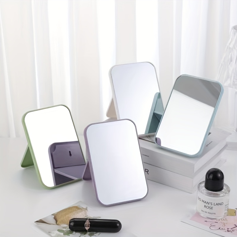 Espejo de aumento Led plegable para maquillaje, espejo de tocador blanco  con carga USB o batería, luz 10X, espejos de mesa - AliExpress