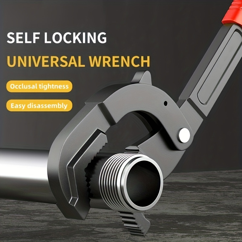 

1pc Quick-open Wrench - , Self-tightening, Portable Adjustable Tool Kit With Oscillating Motion, No Power Needed, Plastic/metal, Ideal For Fasteners, Adjustable Wrench