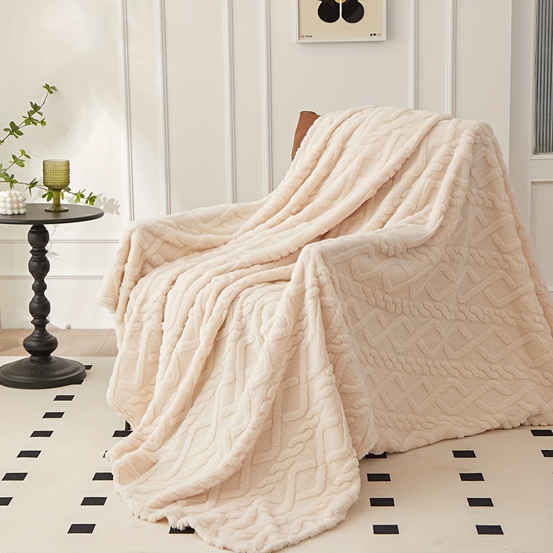 Fleece Throw Blanket Couch Fuzzy Soft Cozy Fluffy 3d - Temu
