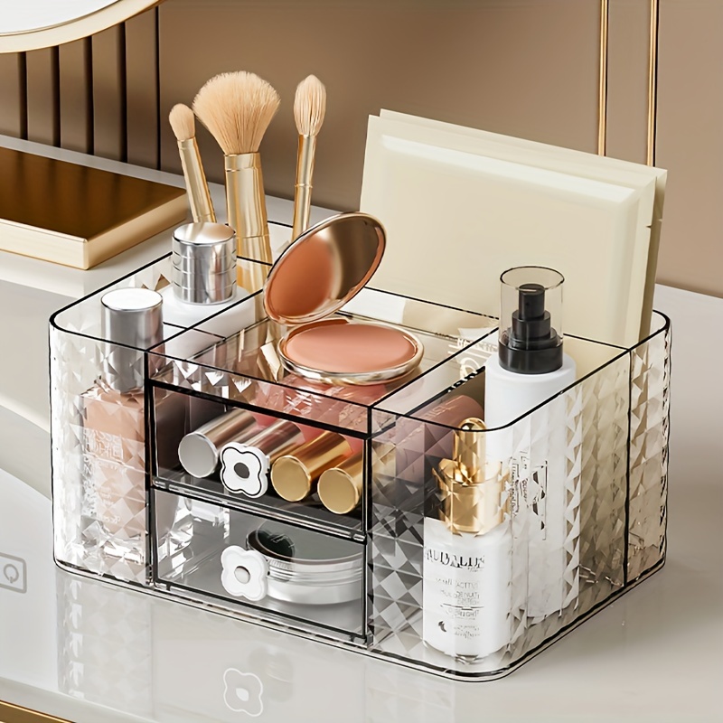 Transparent Makeup Organizer Acrylic Makeup Brush Holder Cosmetic Holder  Pencil Lipstick Desk Container Table Makeup Storage