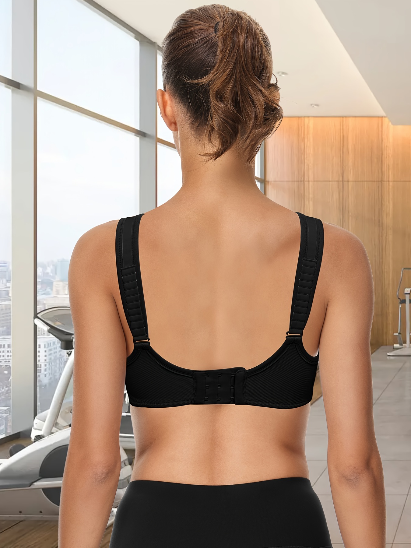 High Impact Sports Bras For Women Support Underwire Cross Back Large Bust  Cool Comfort Molded Cup Brick 34E