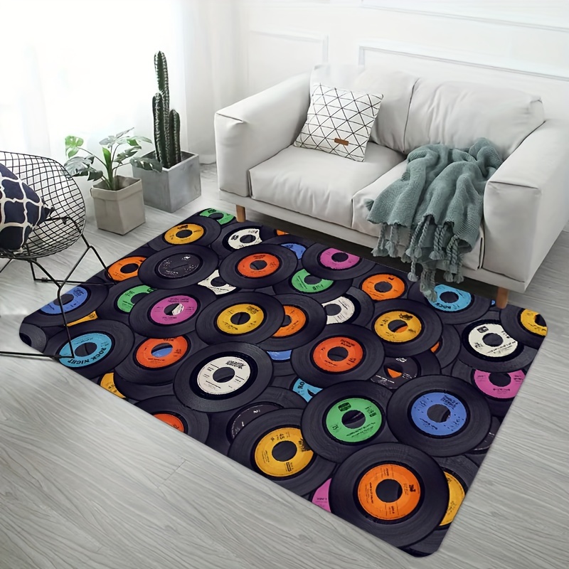  MJKIODPEV Area Rugs Vinyl Record with Cover on Wooden Table  Modern Area Rug Abstract Soft Non-Slip Floor Carpet Indoor/Outdoor Rugs for  Living Room Bedroom Kids Room : Home & Kitchen