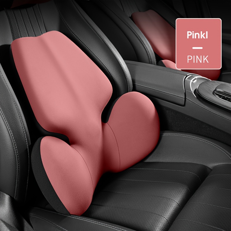 Car Back Cushion Lumbar Support Memory Foam Car Neck Pillow - Red / 1PC  Waist