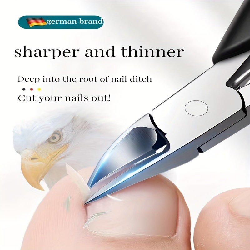 Toe Nail Clippers, Toenail Clippers For Thick Toenails Ingrown Toenails,  Professional Finger Nail Clippers For Men Women, Heavy Duty, Sharp Curved  Blades Long Handle - Temu