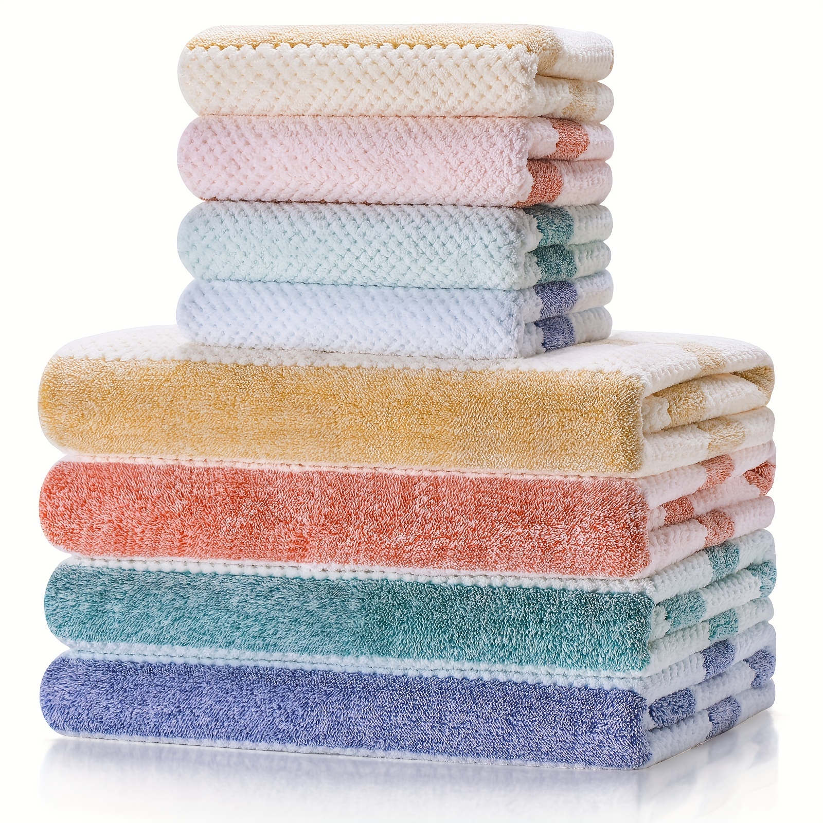 OLESTER Microfiber Bath Towels 4 Colors for Shower Pool Beach