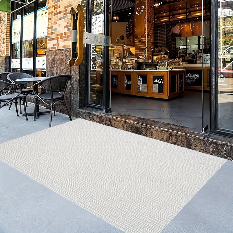 

1pc Simple White Carved Pattern Road Rug, Boho Area Rug Persian Floor Mat Entrance Rug Dust-proof Wash-resistant, Non-slip And Stain-proof For Restaurant Hotel Commercial Eid Al-adha Mubarak