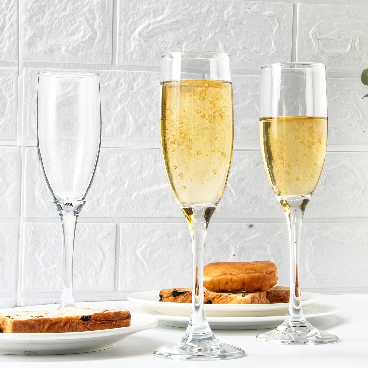 16 Calici Da Champagne In Plastica, Bicchieri Da Champagne Trasparenti Con  Stelo Elegante Da 5 Oz, Bicchieri Da Spumante Per Matrimonio, Anniversario