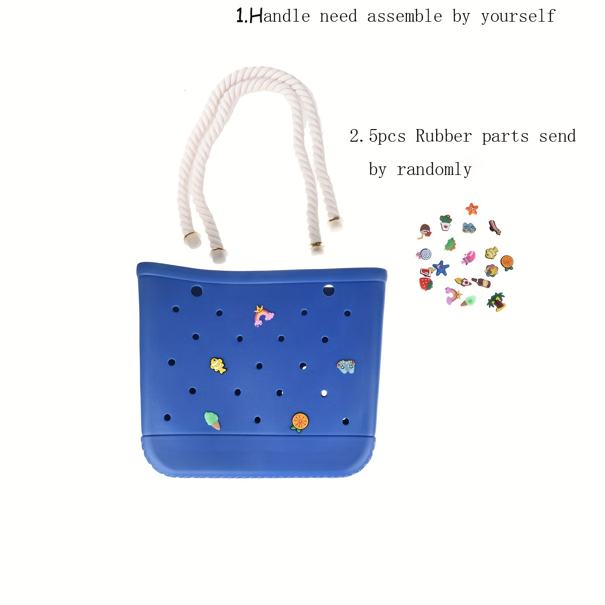 Women's Cute Color Hole Beach Bag, Fashion Versatile Large
