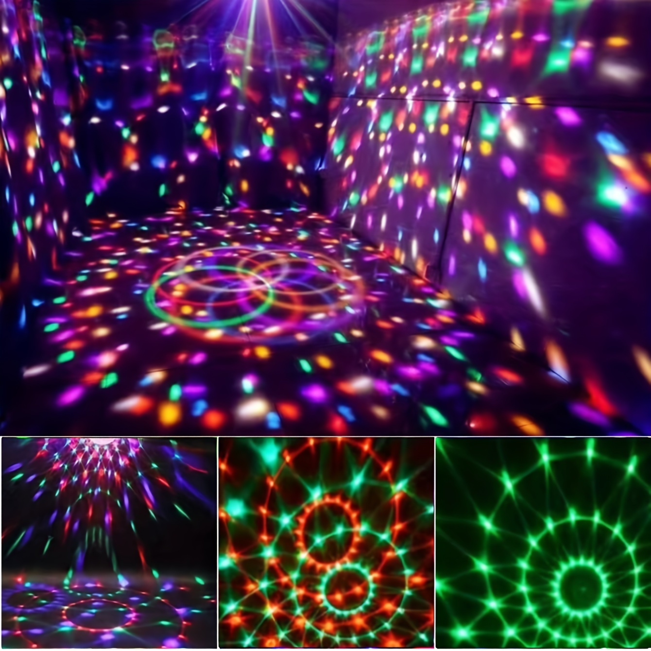 Led Magic Ball Stage Light Rgb Dj Party Disco Light With 4 - Temu