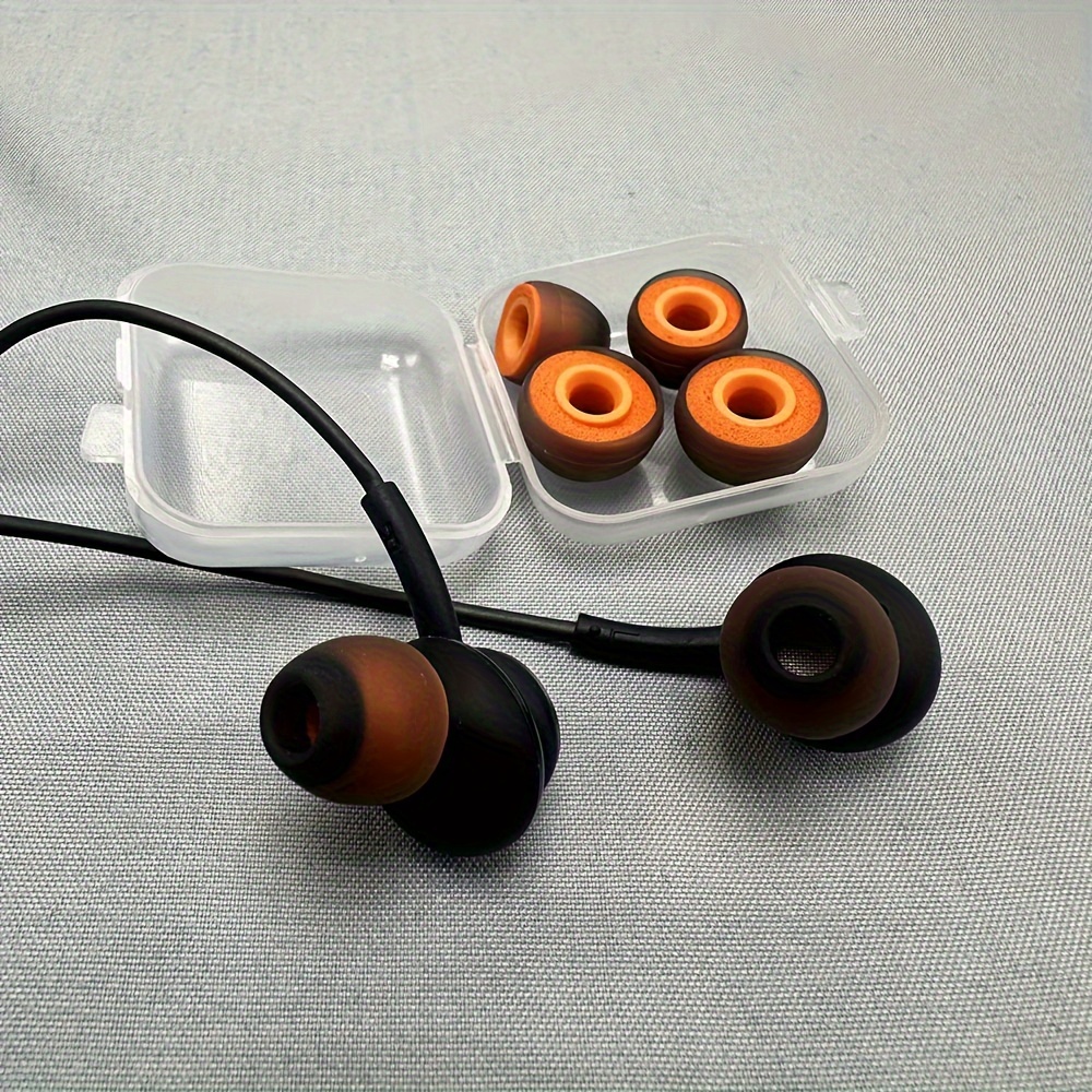 6 embouts en S/M/L - Noir - Bouchons d'oreille pour la réduction du bruit -  Protections