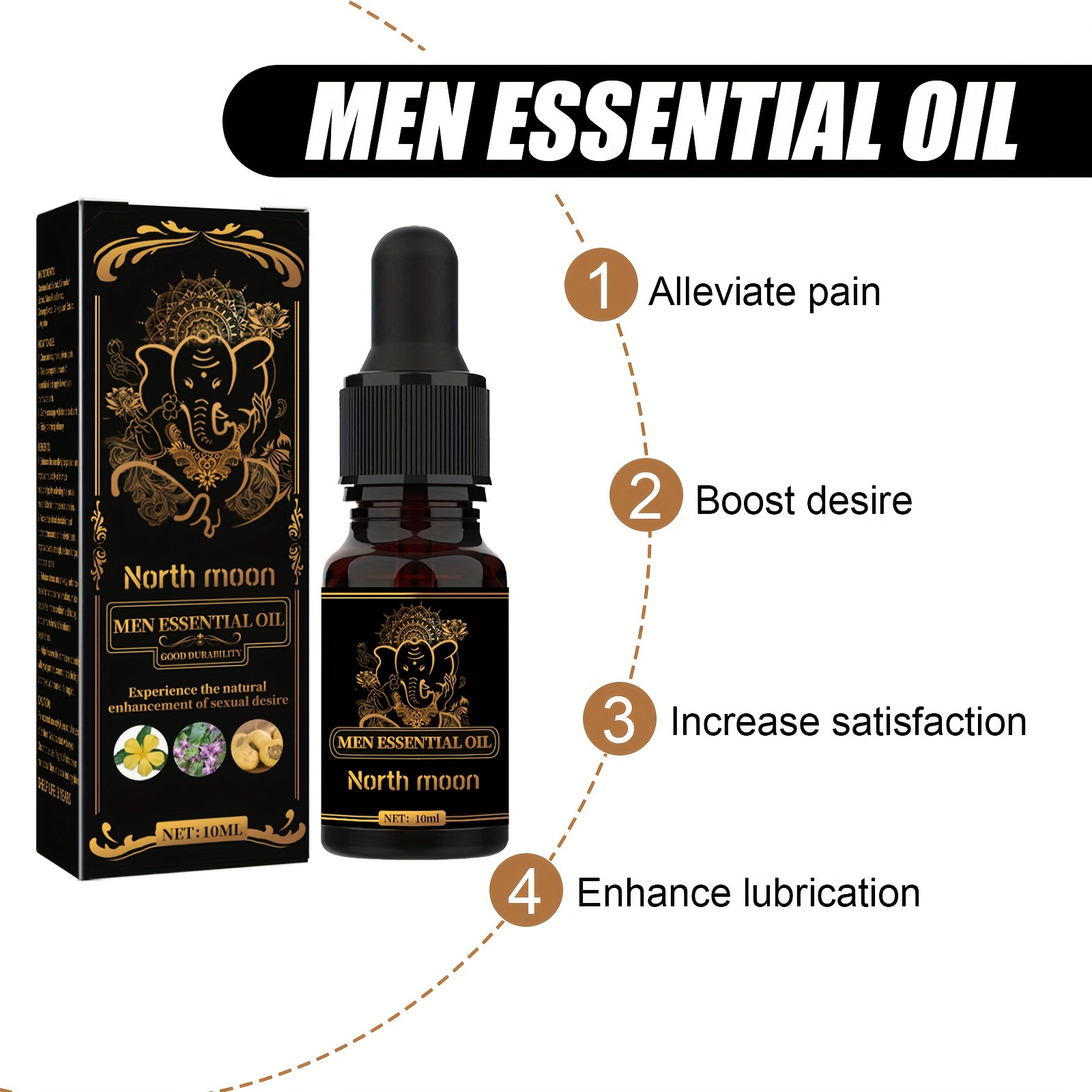 1pc South Moon Men's Essential Oil Private Parts Massage