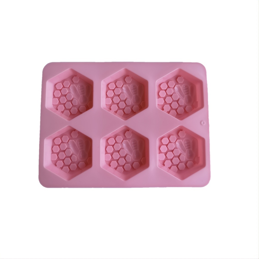 6 bee-shaped silicone soap molds, oval handmade soap silicone molds,  flowers and honeycomb-shaped DIY