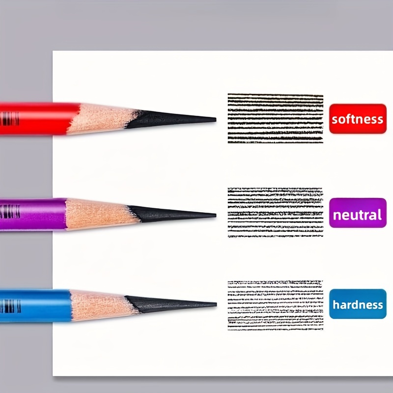 3Pcs White highlight brush Sketch Charcoal Pencils Standard Pencil