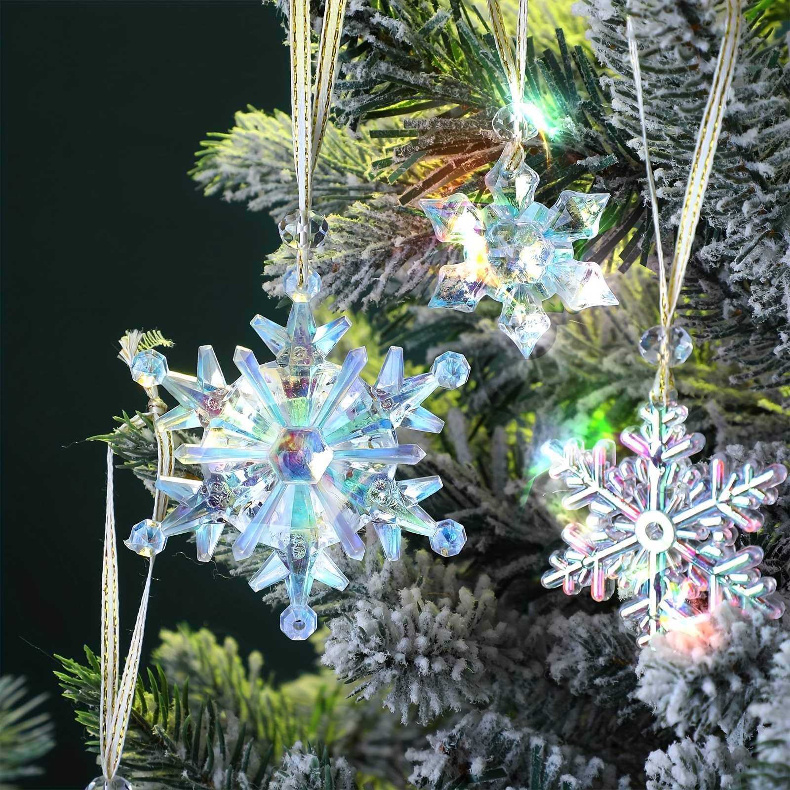 Hanging Acrylic Snowflake Christmas Tree Decoration - Temu