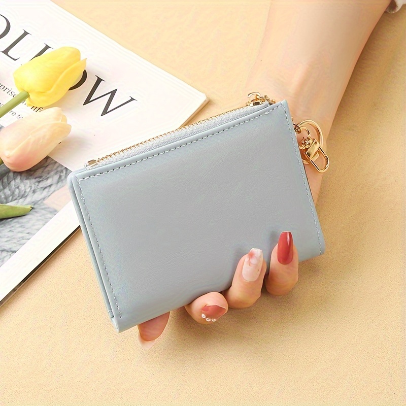 Women Short Wallet Card Slots Keychain Coin Purse Great Temu