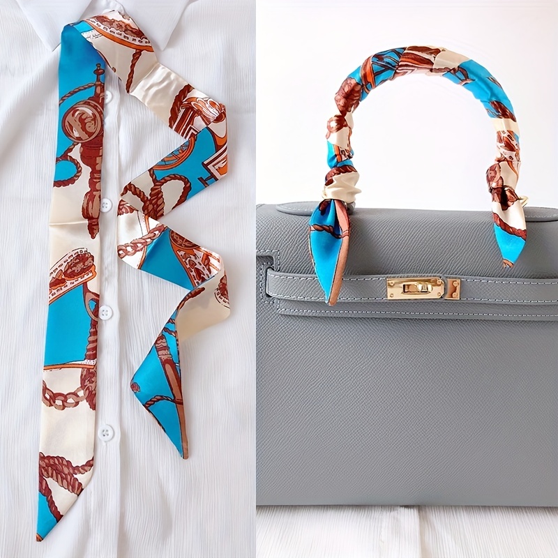 French Style Twilly Scarf Long Ribbon Neckerchief