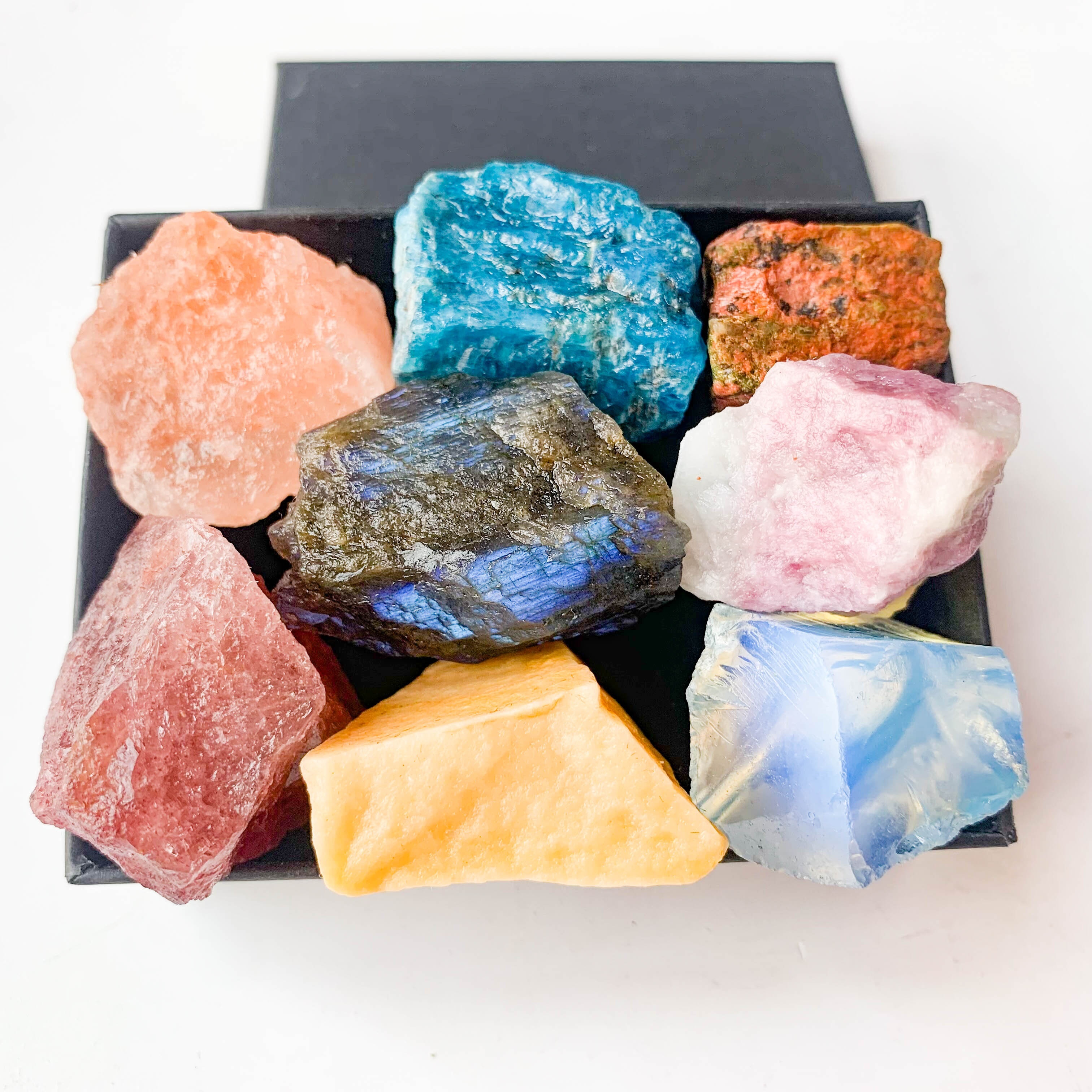 Boîte de collection de pierres précieuses naturelles pour enfants, quartz  et cristal, pierre de minerai d'Yst, kit 191 de napperons, fuchsia, 50  pièces - AliExpress