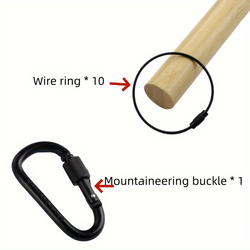 Wire Keychain Ring, Stainless Steel Wire Cable Rope, Heavy Duty Luggage Tag Ring 1.5mm*15cm (5.91in),Temu