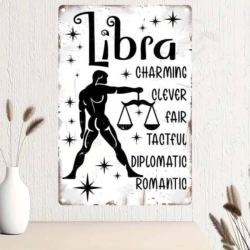 Libra Aluminum Sign Birthday Horoscope Astrology Temu Australia