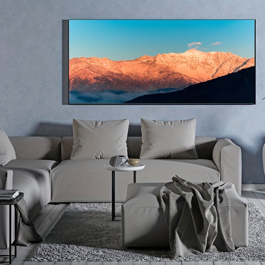 1 Poster Su Tela, Arte Moderna, Paesaggi Naturali Di Montagne E Fiumi,  Decorazione Da Parete Con Paesaggio All'alba, Regalo Ideale Per Camera Da