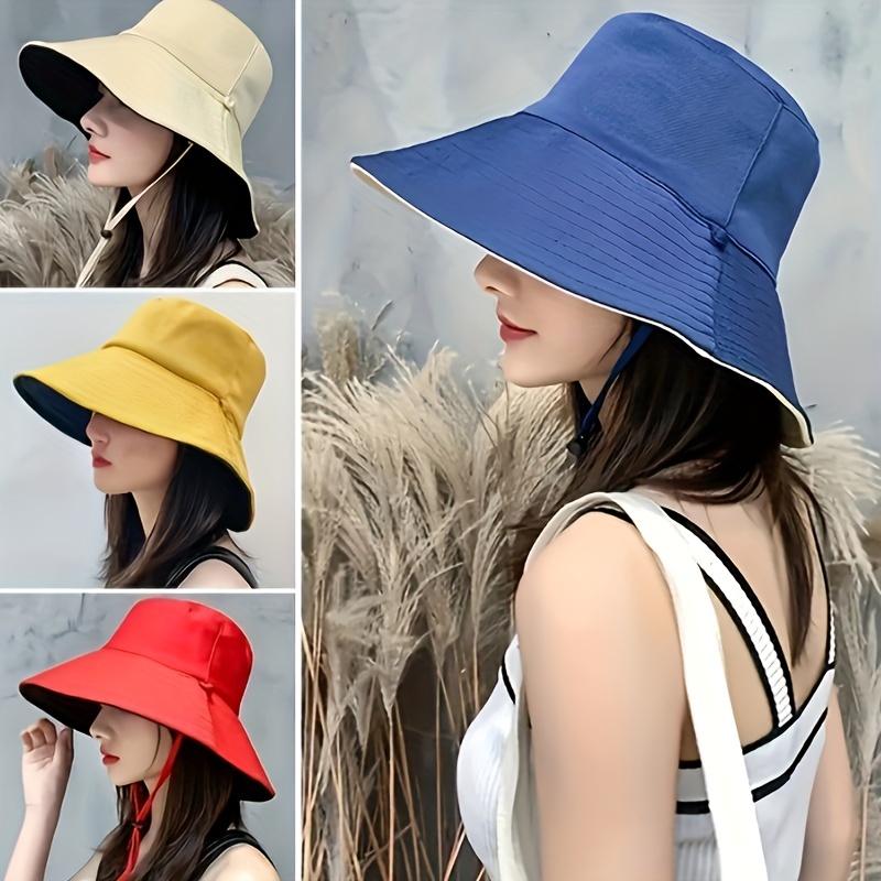 Women's Double sided Sun Hat Wide Brim Perfect Fishing - Temu