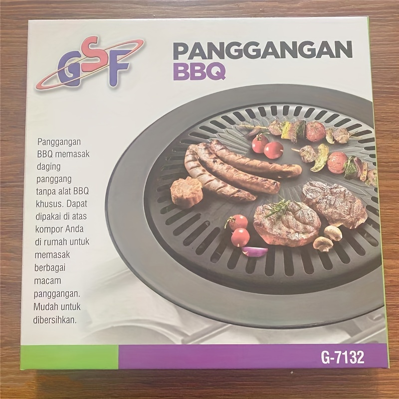 Barbecue Grill Pan, Indoor And Outdoor Round Barbecue Grill Pan