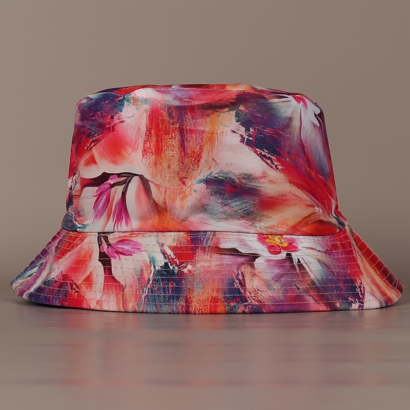 Rose Red Small Flower Reversible Bucket Hat Colorful Sun Visor Hats Sports  Fisherman For Women, Free Shipping on items shipped from Temu