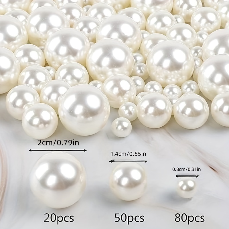 Ivory Imitation Pearls Without Holes Beads For Jewelry - Temu